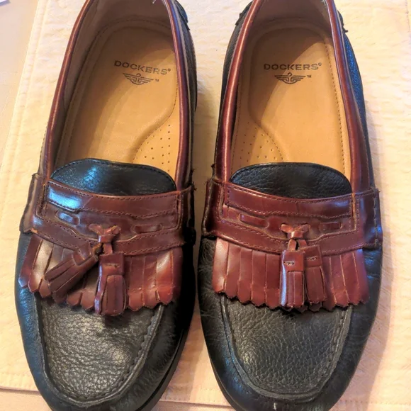 Dockers | Shoes | Mens Dockers Two Toned Loafers Black Brown  display picture 1